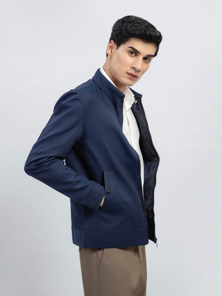 Navy Blue Structured Baracuta Jacket Brumano Pakistan