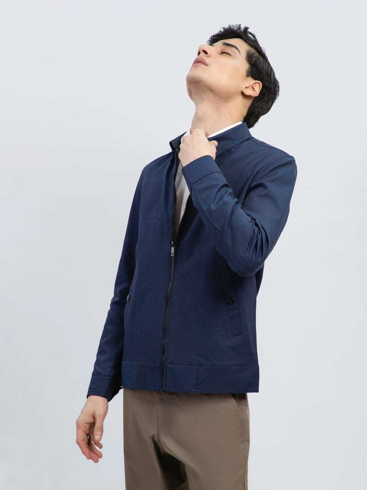 Navy Blue Structured Baracuta Jacket Brumano Pakistan