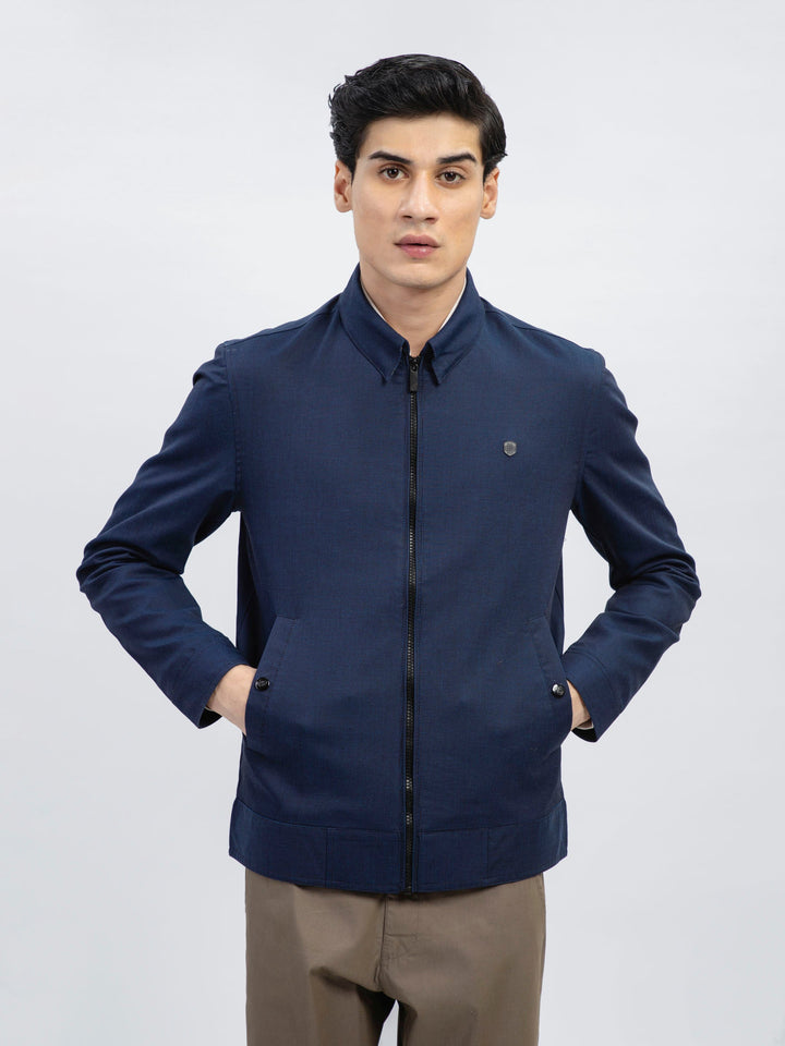 Navy Blue Structured Baracuta Jacket Brumano Pakistan