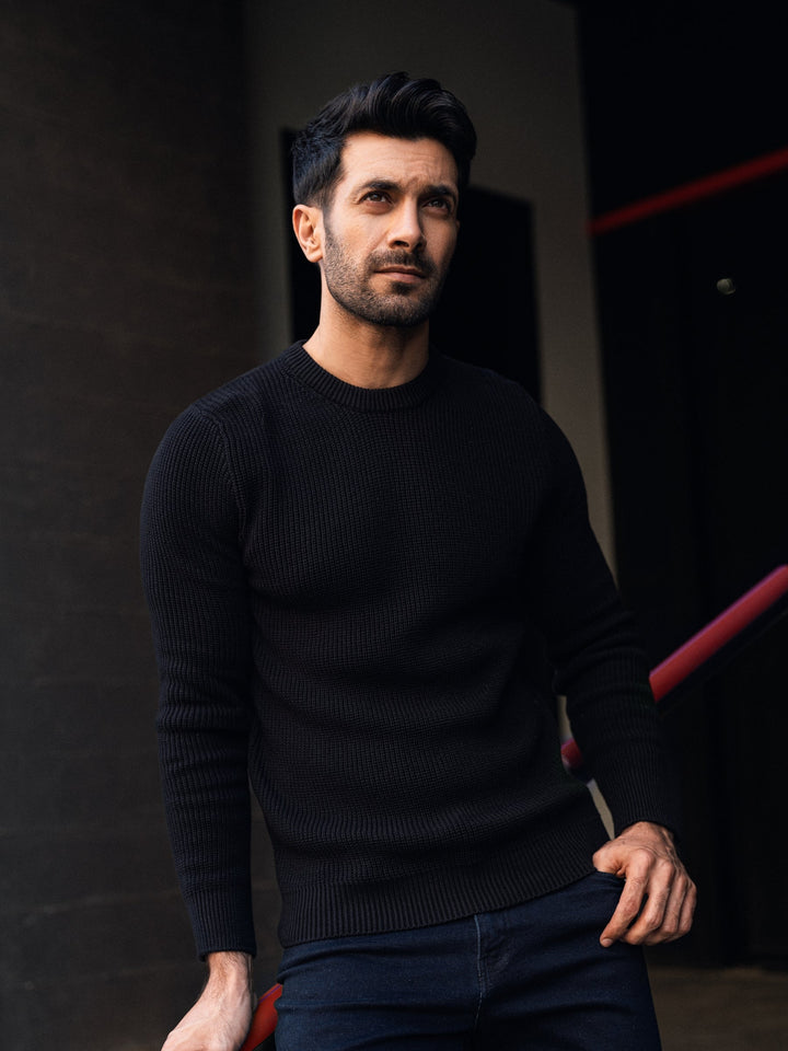 Black Knitted Jumper Brumano Pakistan