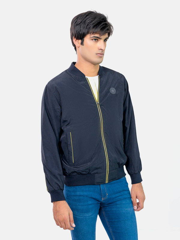 Black Light Bomber Jacket With Neon Detailing Brumano Pakistan