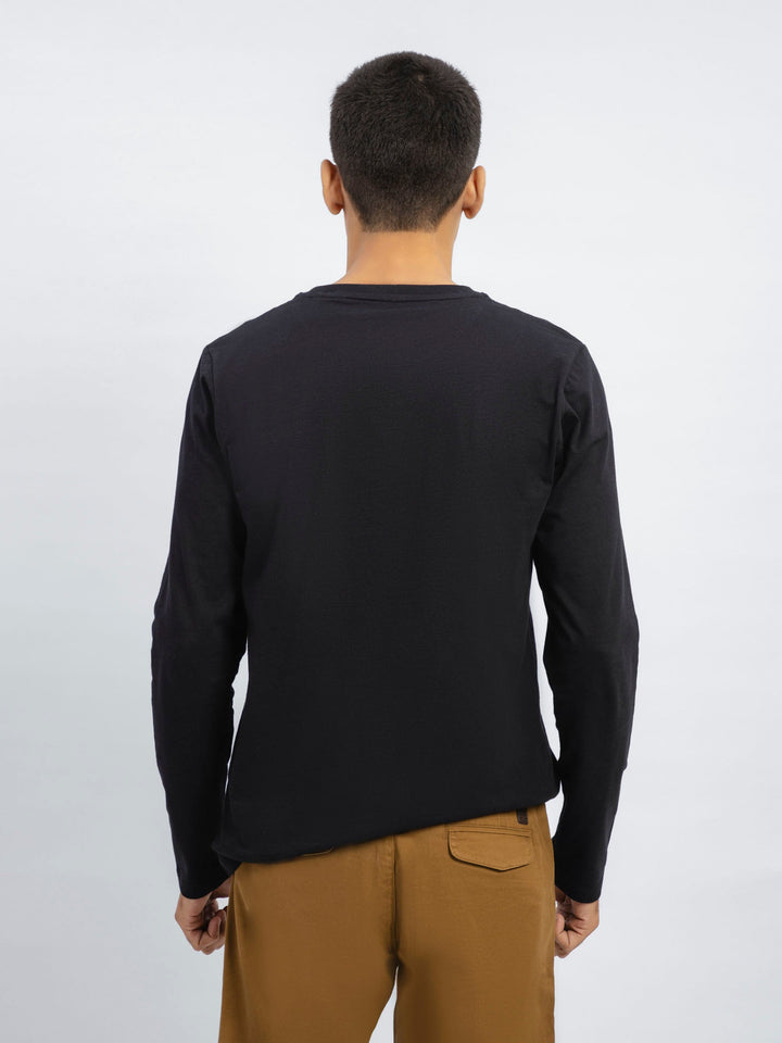 Black Long Sleeve Crew Neck T-Shirt Brumano Pakistan