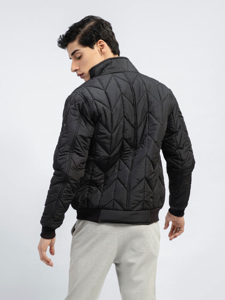 Black Nylon Quilted Puffer Jacket Brumano Pakistan