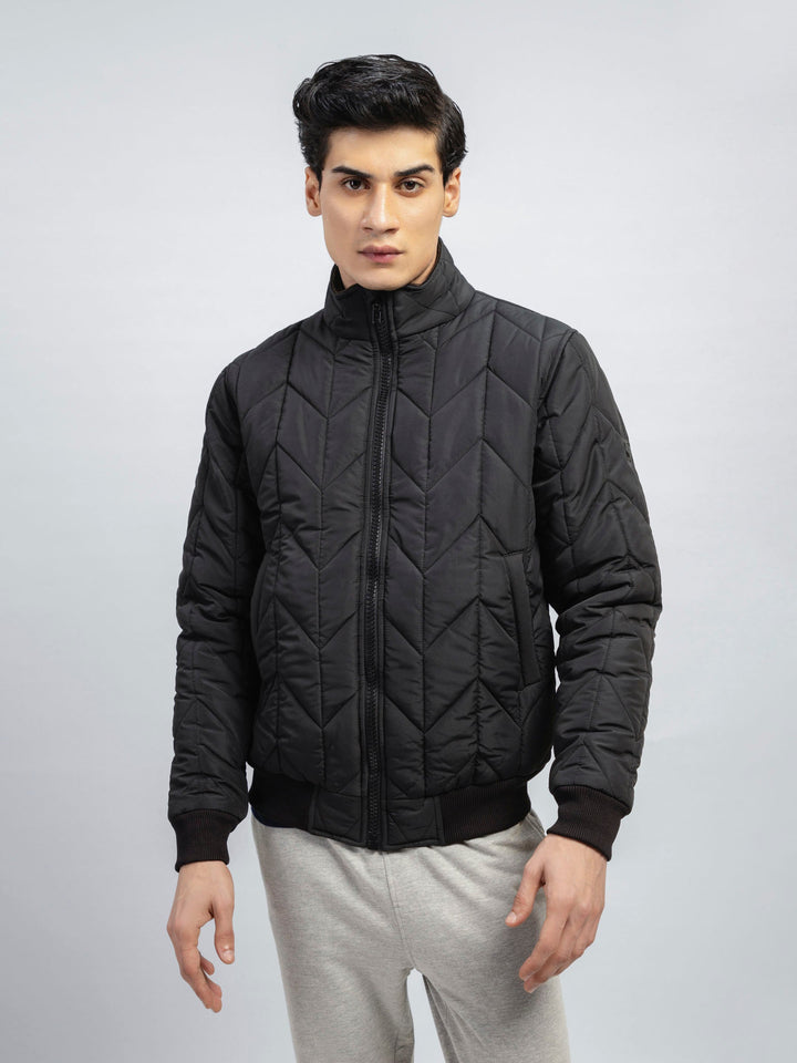 Black Nylon Quilted Puffer Jacket Brumano Pakistan