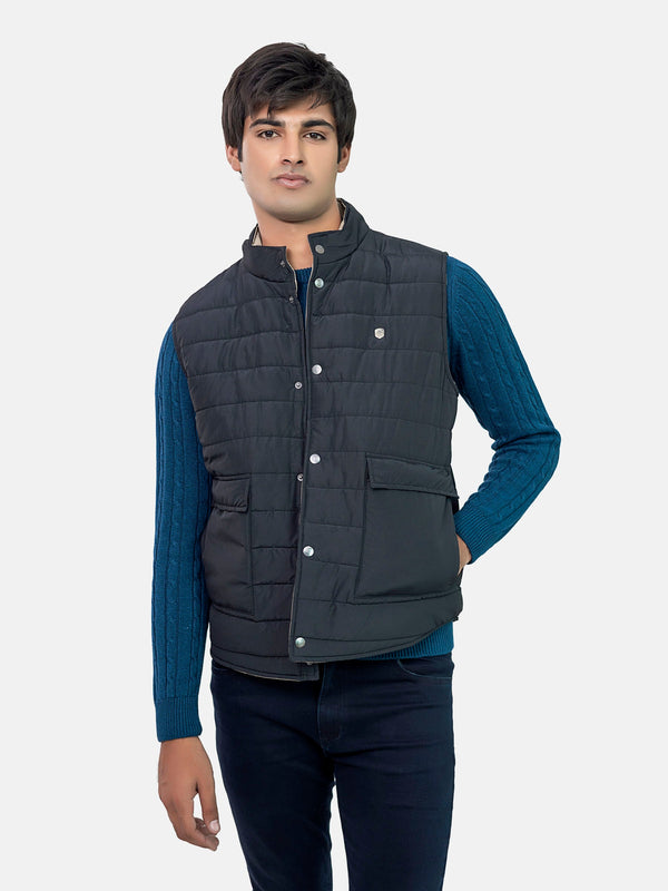 Black Sleeveless Quilted Gilet Brumano Pakistan