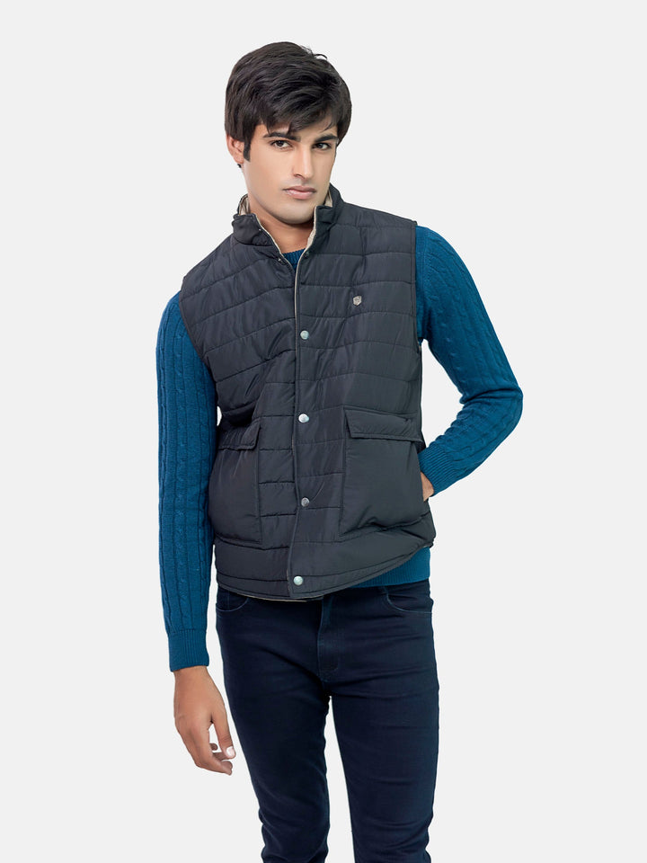 Black Sleeveless Quilted Gilet Brumano Pakistan