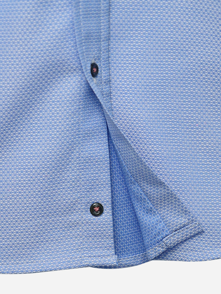 Blue Button Down Textured Casual Shirt Brumano Pakistan