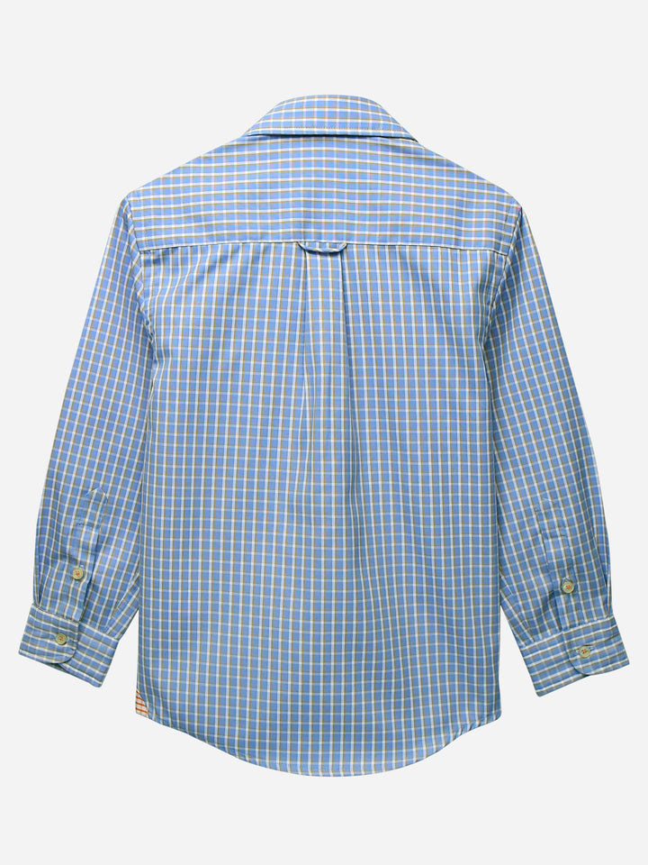 Blue & Yellow Gingham Casual Shirt Brumano Pakistan