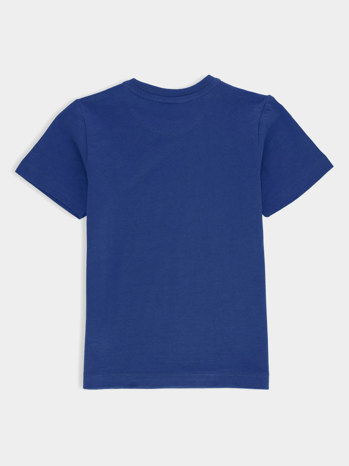 Blue Basic Crew Neck Casual T-Shirt Brumano Pakistan