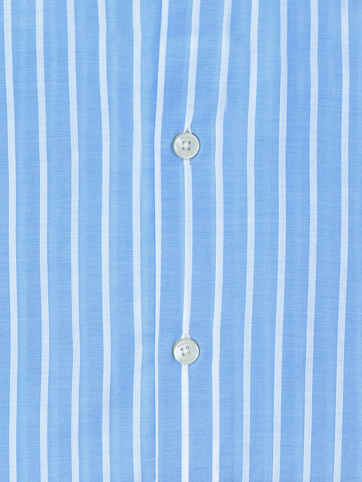 Blue Light Weight Striped Shirt Brumano Pakistan