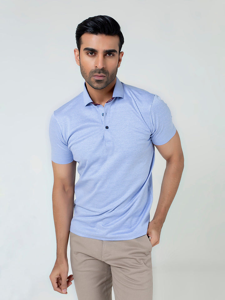 Blue Striped Polo Shirt Brumano Pakistan