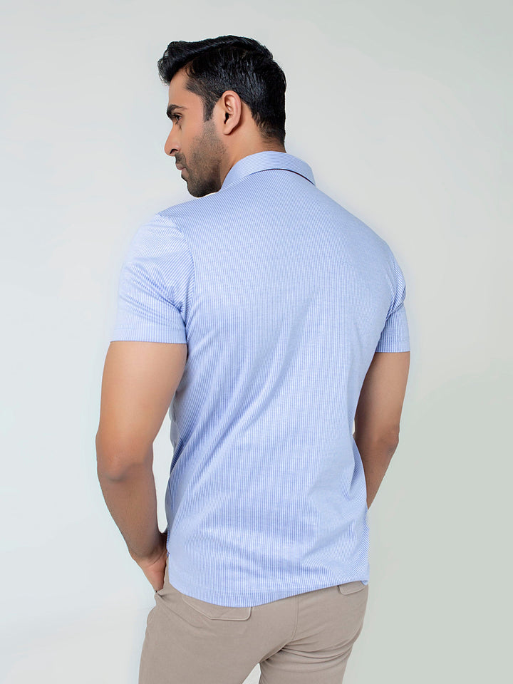 Blue Striped Polo Shirt Brumano Pakistan