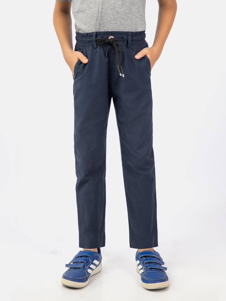 Blue Structured Jogger Pant Brumano Pakistan