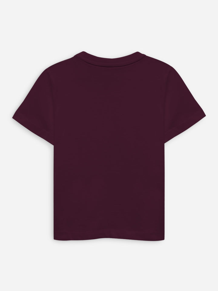 Burgundy 100% Cotton Casual Tee Brumano Pakistan