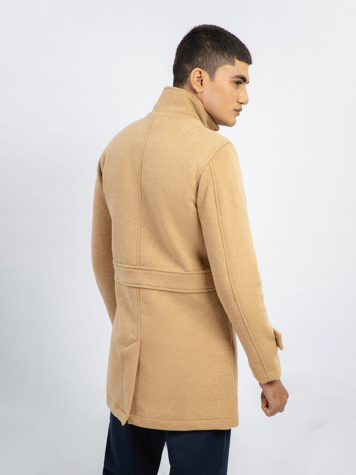 Camel Wool Blended Long Coat - Limited Edition Brumano Pakistan