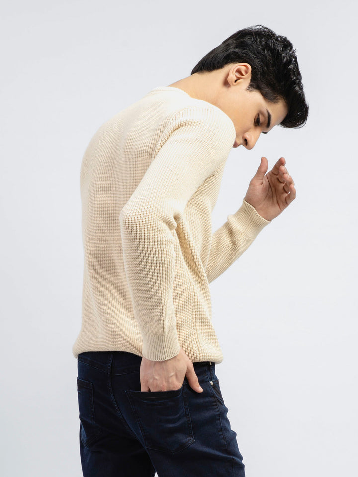 Cream Knitted Jumper Brumano Pakistan