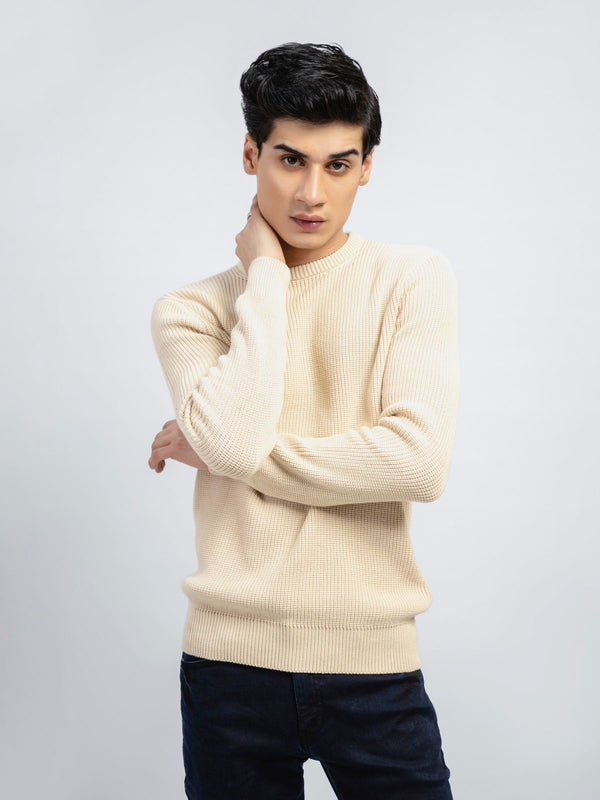 Cream Knitted Jumper Brumano Pakistan