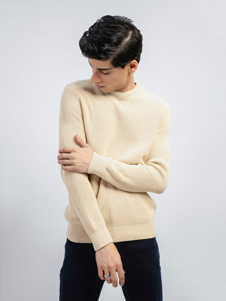 Cream Knitted Jumper Brumano Pakistan