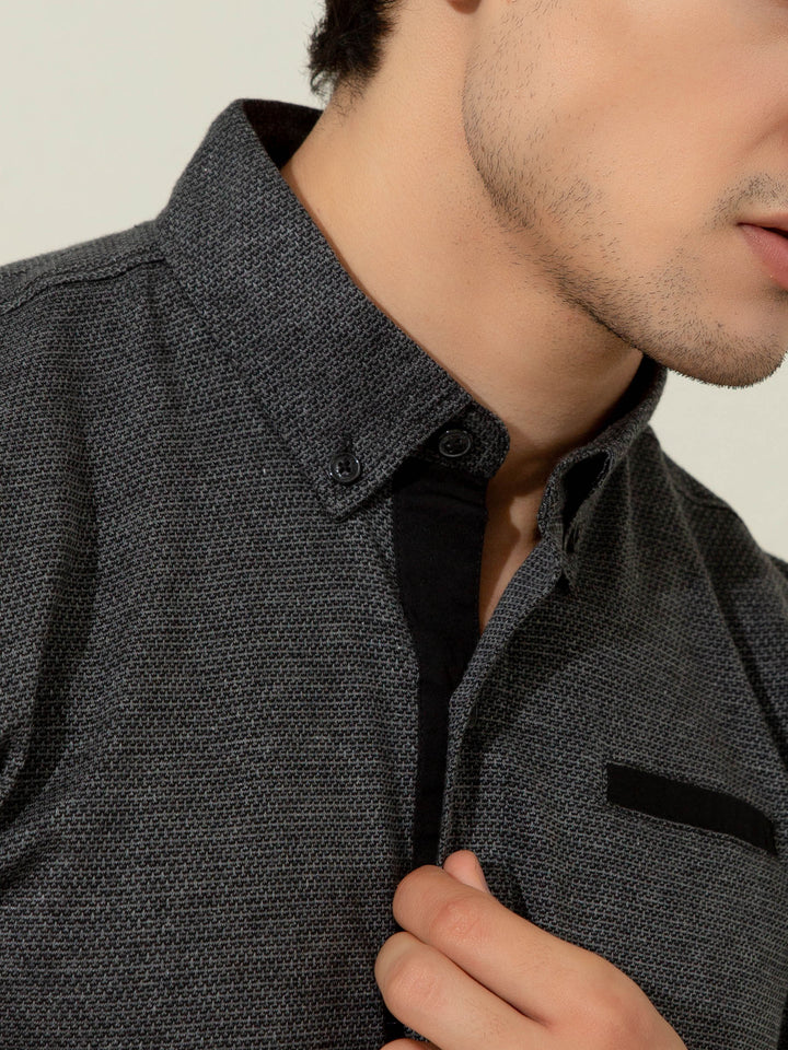 Dark Grey Mercerized Polo Shirt Brumano Pakistan