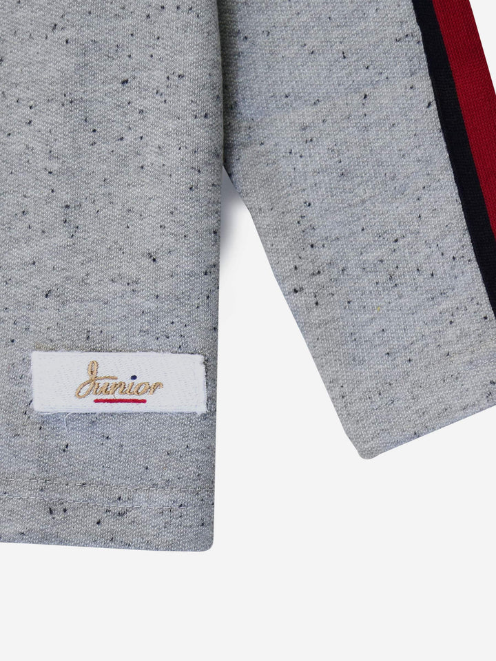 Grey Sweatshirt With Red Stripe Detailing Brumano Pakistan