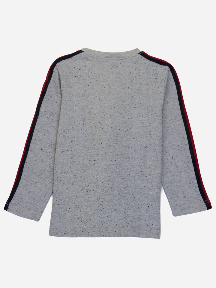 Grey Sweatshirt With Red Stripe Detailing Brumano Pakistan