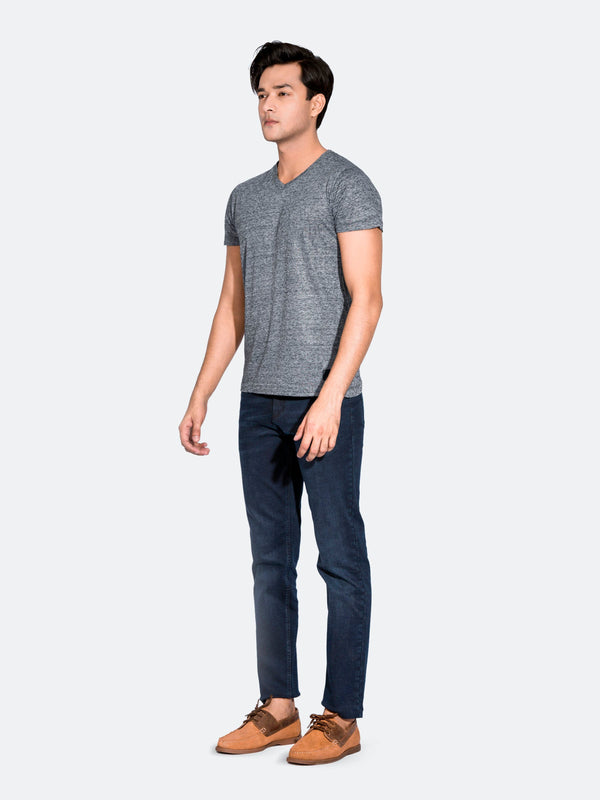 Grey Light Weight V-Neck T-Shirt Brumano Pakistan