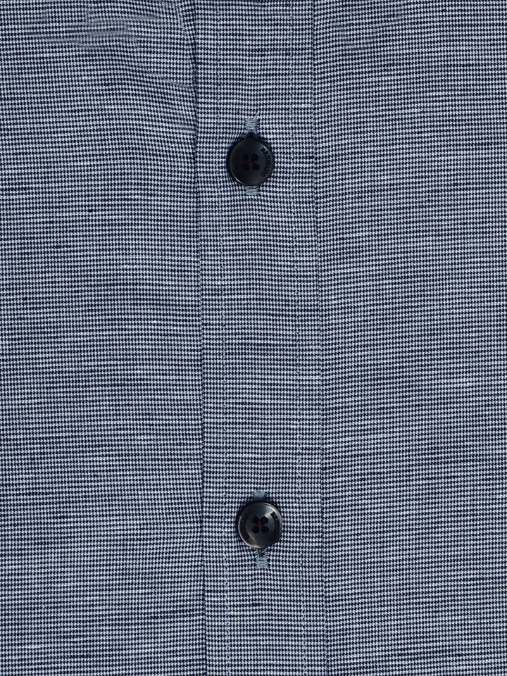 Grey Micro Houndstooth Button Down Shirt Bruamano Pakistan