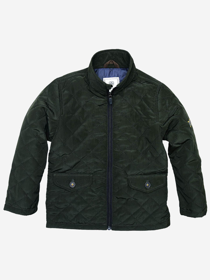 Horizontal Olive Quilted Jacket Brumano Pakistan