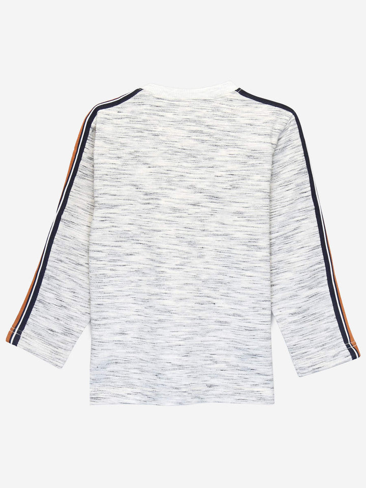 Inject Patterned Sweatshirt With Orange Stripe Detailing Brumano Pakistan