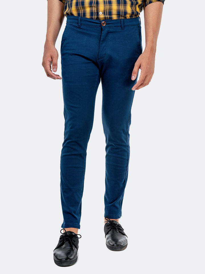 Ink Blue Blue Slimfit Structured Chino Brumano Pakistan