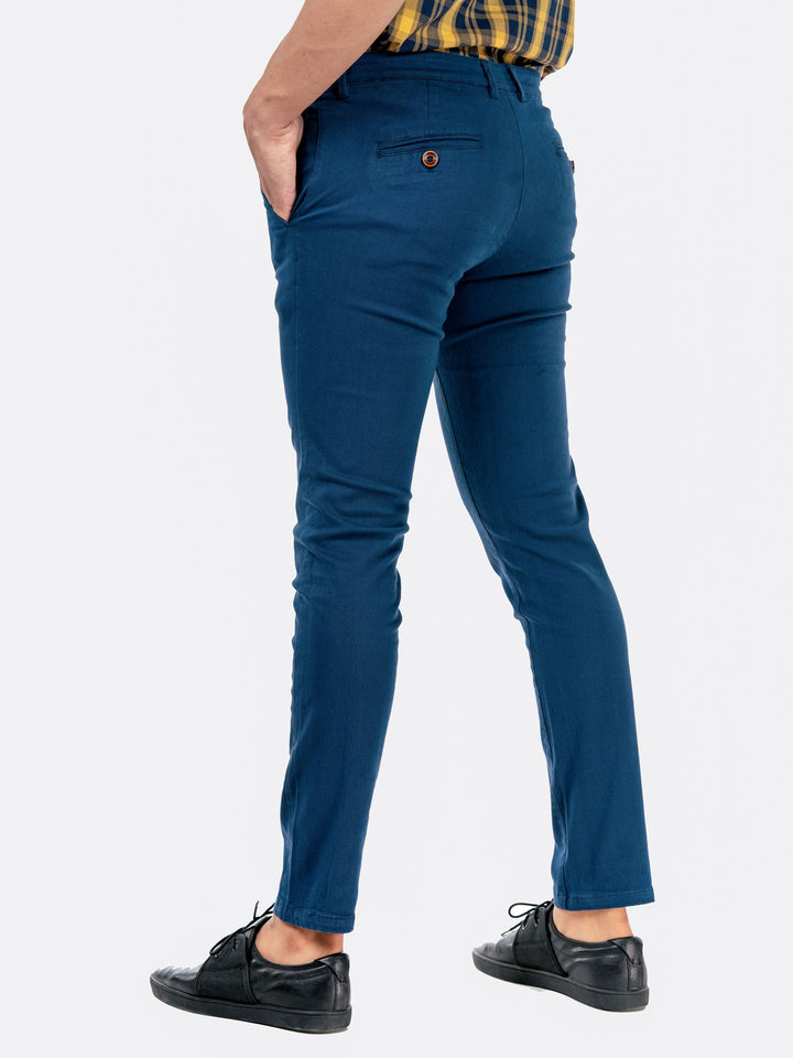 Ink Blue Blue Slimfit Structured Chino Brumano Pakistan