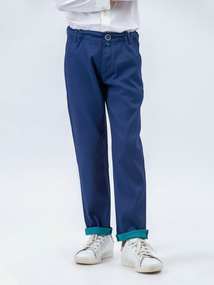 Ink Blue Casual Twill Trouser Brumano Pakistan