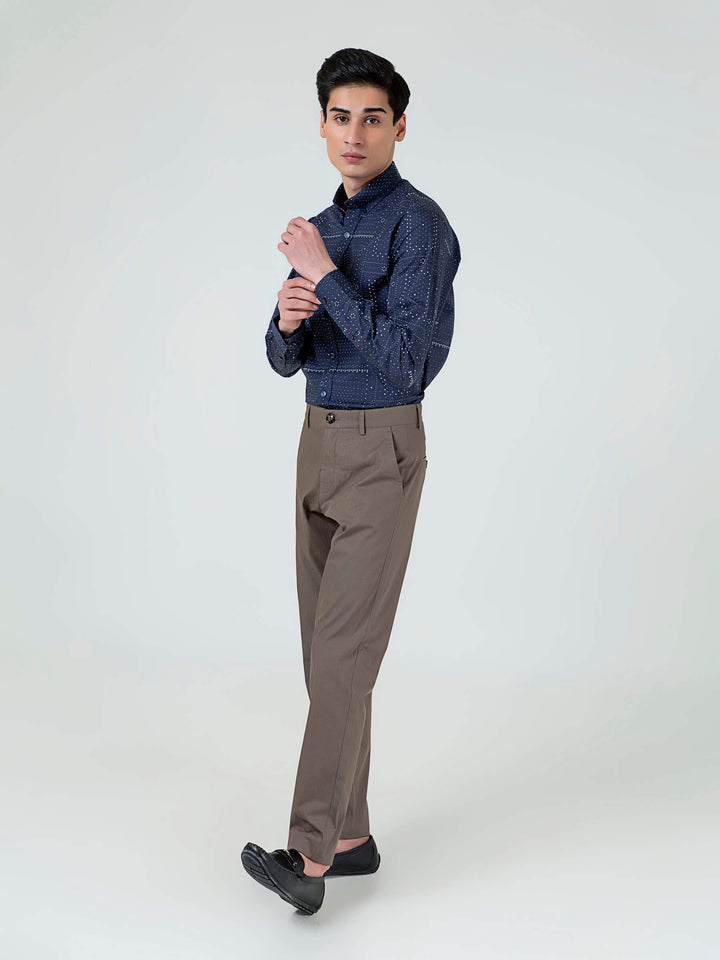 Khaki Satin Slimfit Chino Brumano Pakistan