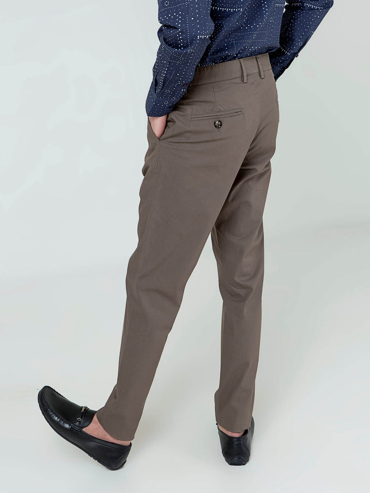 Khaki Satin Slimfit Chino Brumano Pakistan