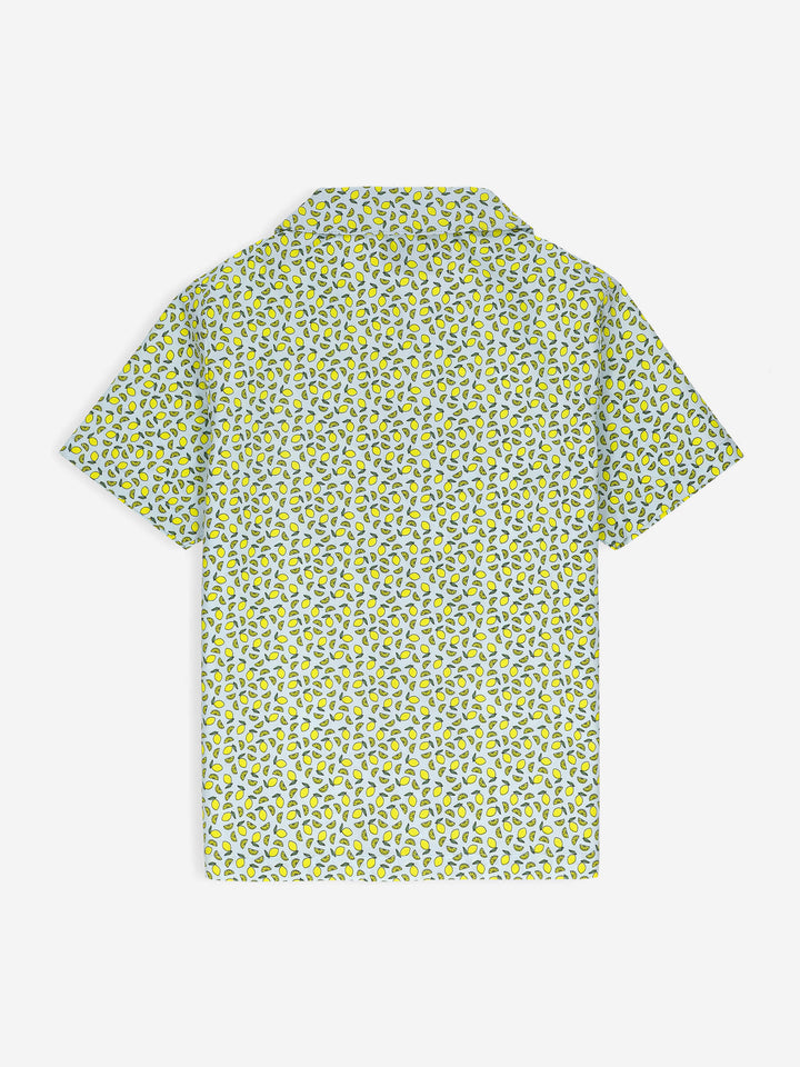 Lemon Printed Cuban Collar Half Sleeve Casual Shirt Brumano Pakistan