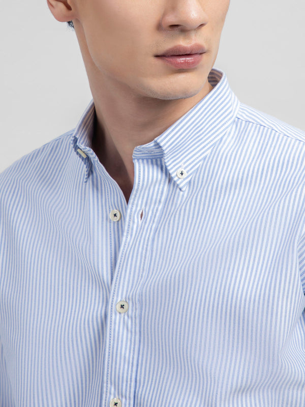 Light Blue Oxford Striped Shirt Brumano Pakistan