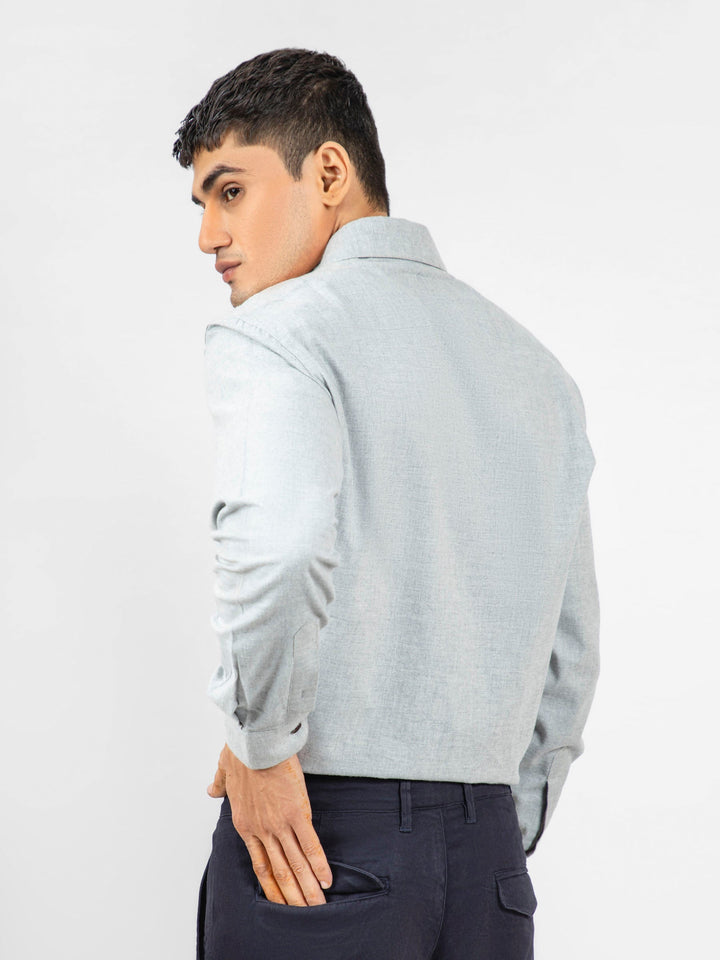 Light Grey Flannel Shirt Brumano Pakistan 