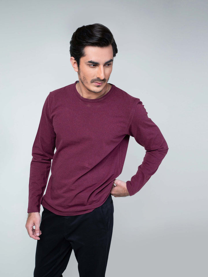 Maroon Long Sleeve T-Shirt Brumano Pakistan