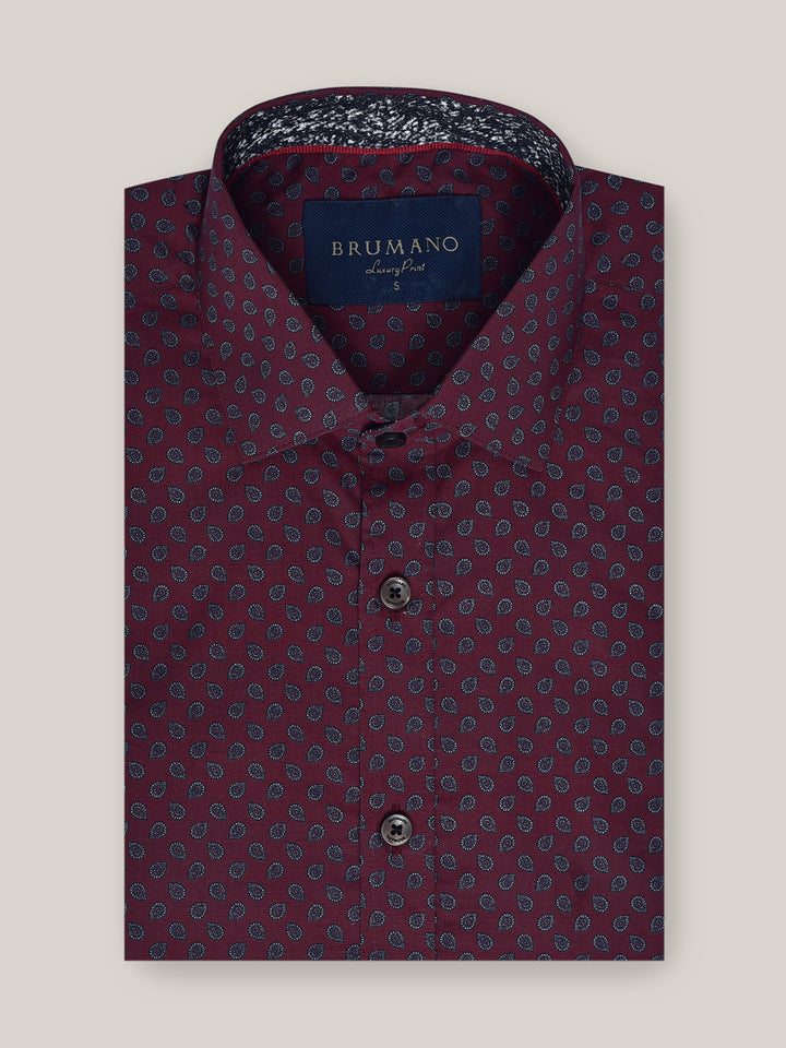 Maroon Paisley Printed Shirt Brumano Pakistan