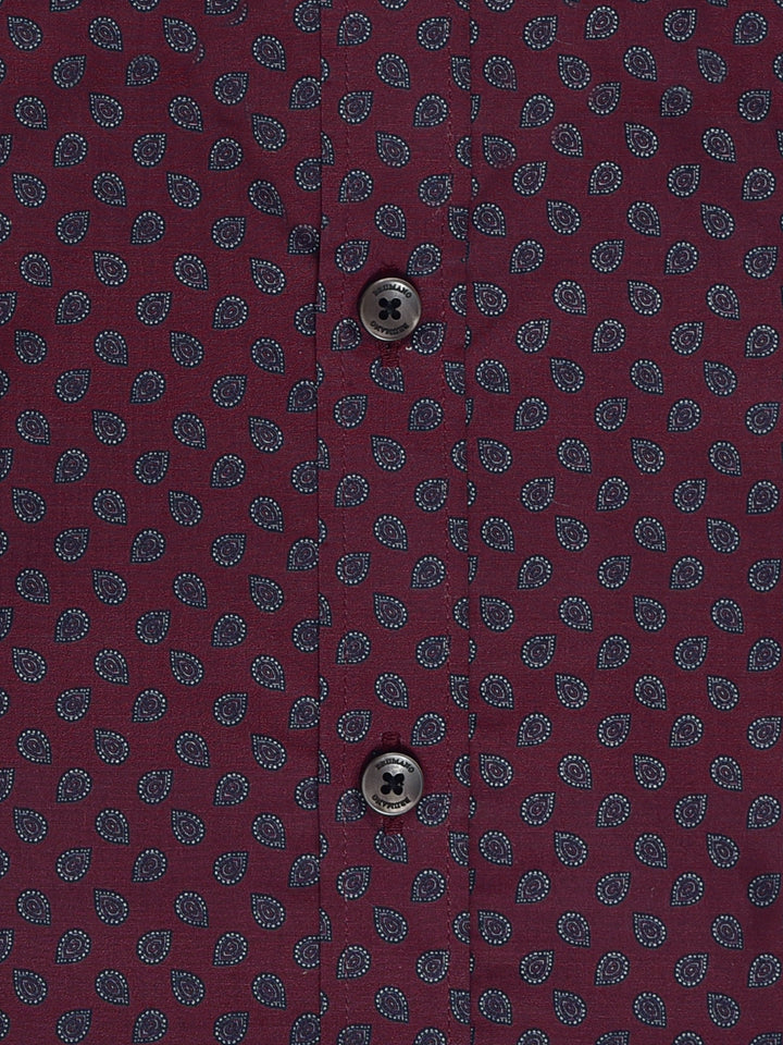 Maroon Paisley Printed Shirt Brumano Pakistan