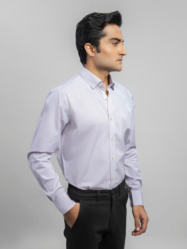 Micro Gingham Checkered Formal Shirt Brumano Pakistan