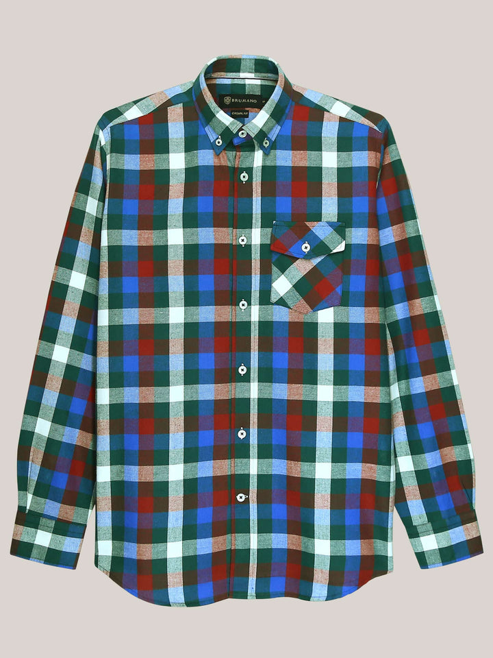 Multi Color Flannel Checkered Shirt Brumano Pakistan