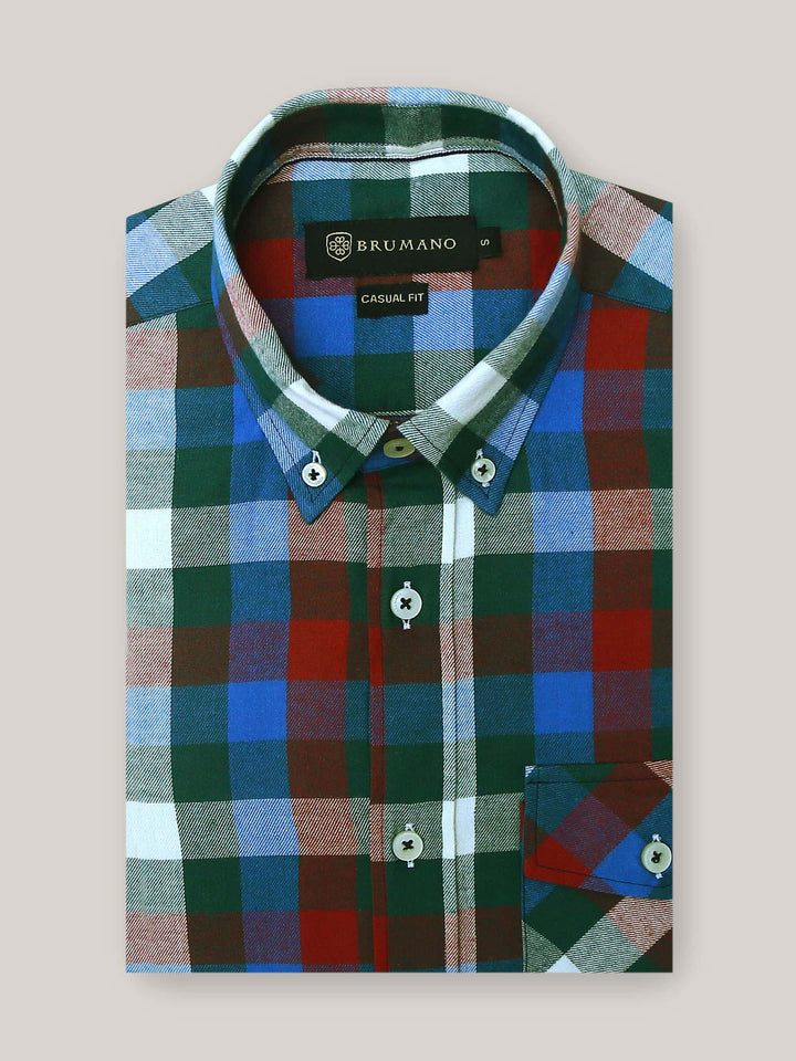 Multi Color Flannel Checkered Shirt Brumano Pakistan