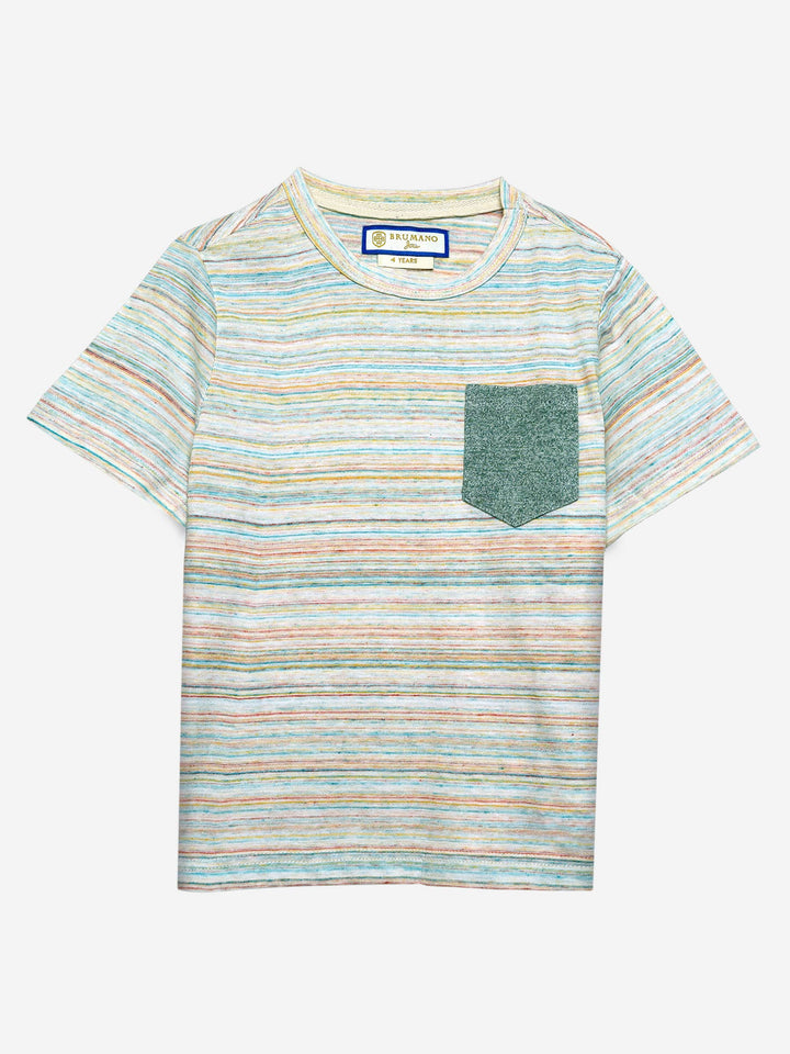 Multi Color Striped T-Shirt Brumano Pakistan