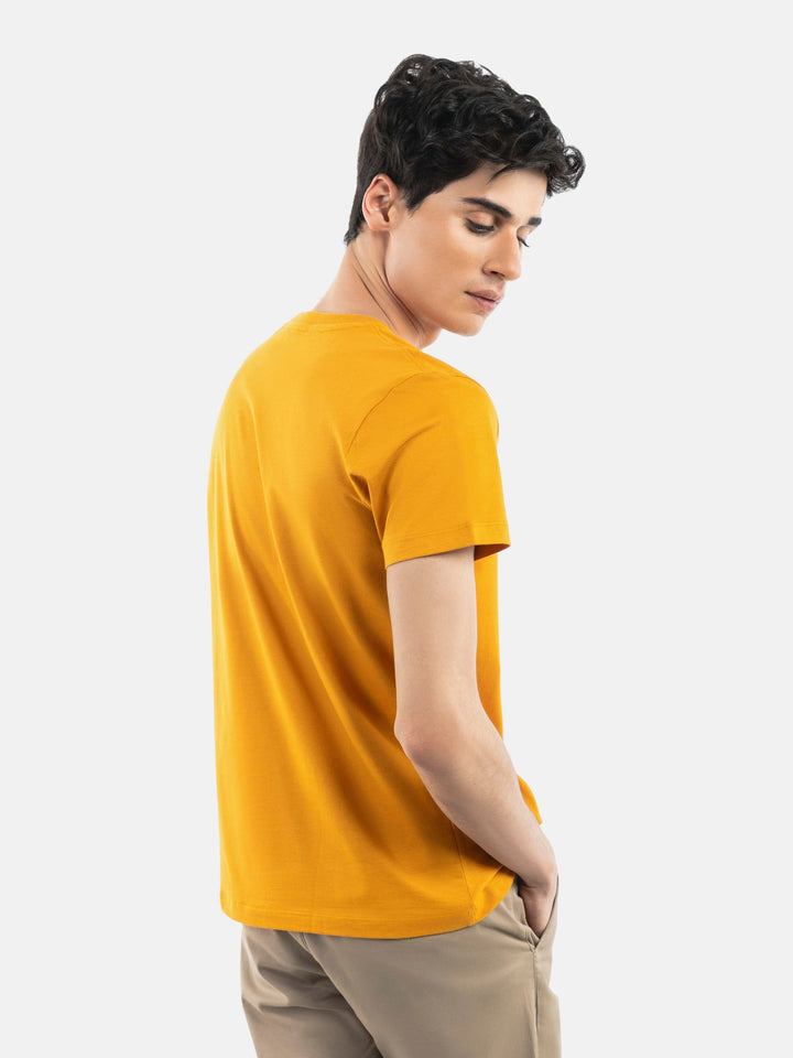 Mustard Basic Crew Neck T-Shirt Brumano Pakistan