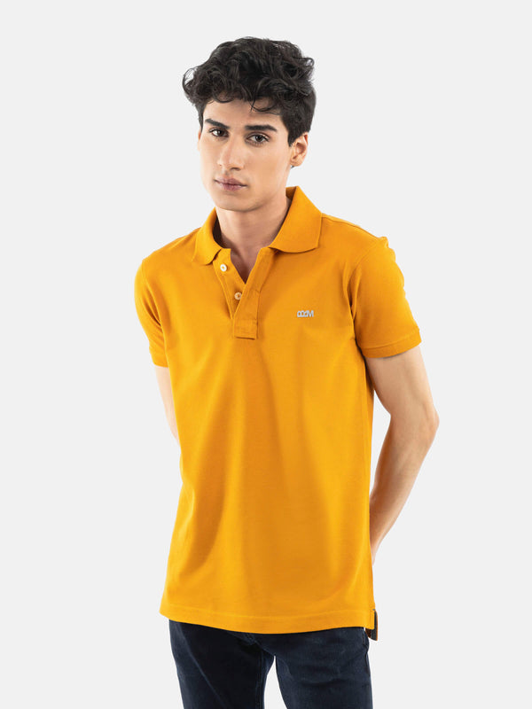 Mustard Basic Pique Polo Shirt Brumano Pakistan