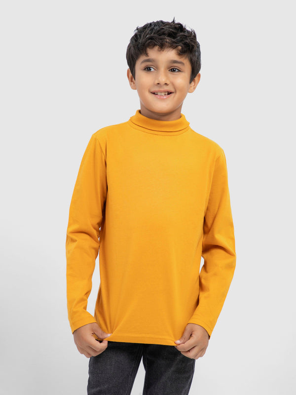 Mustard High Neck With Long Sleeves - Unisex Brumano Pakistan