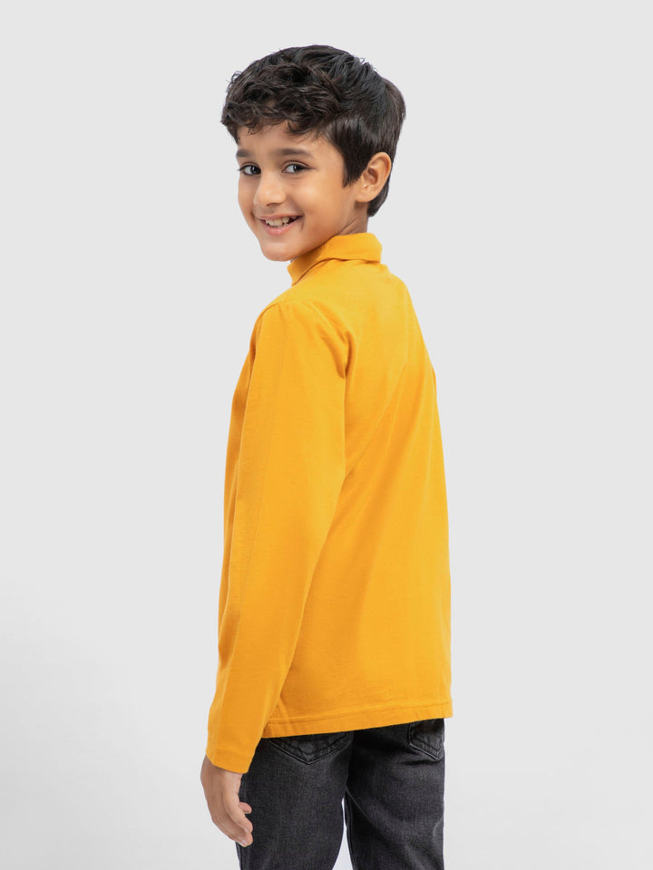 Mustard High Neck With Long Sleeves - Unisex Brumano Pakistan