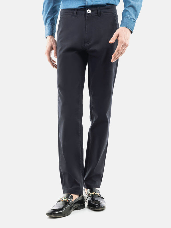 Navy Blue Basic Casual Fit Chinos Brumano Pakistan