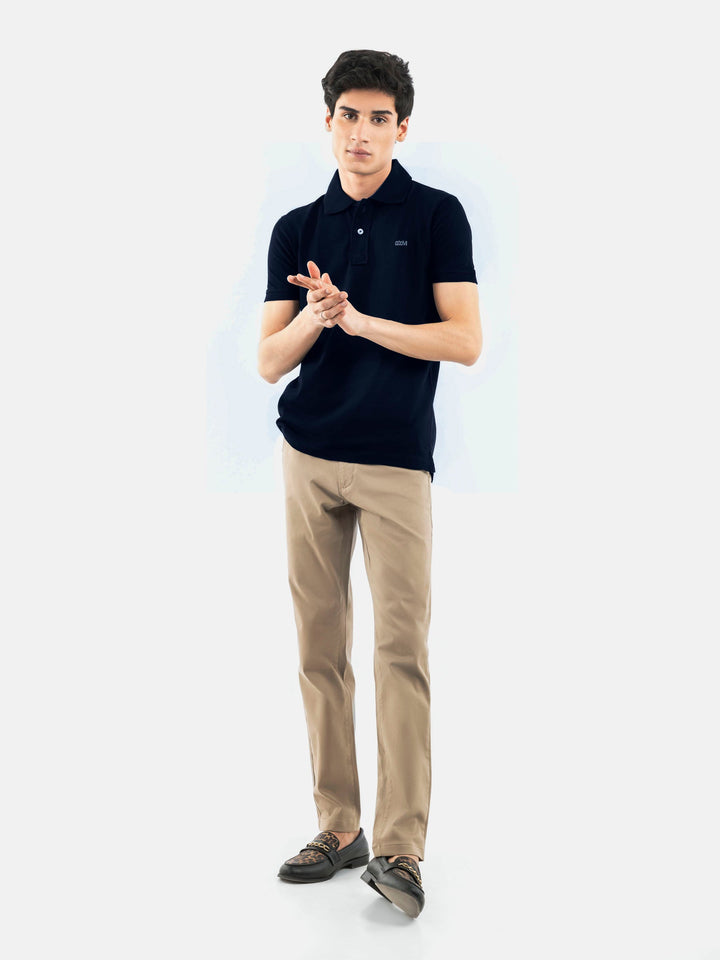 Navy Blue Basic Pique Polo Shirt Brumano Pakistan